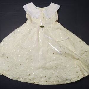 Rare Editions Yellow And White Dress 24m